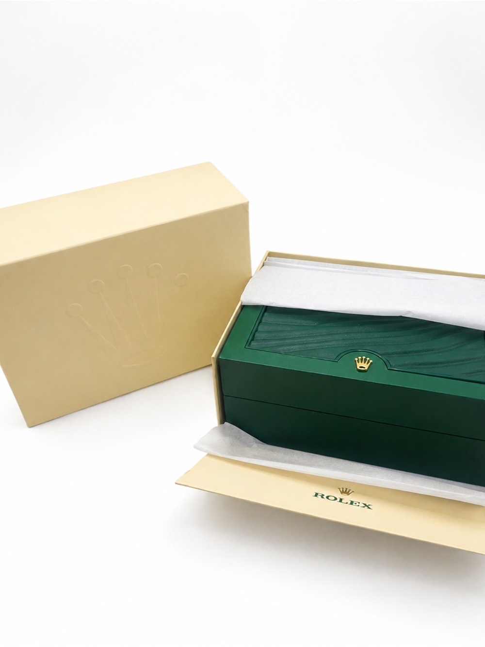 Rolex Green Watch Box & Accessories Set